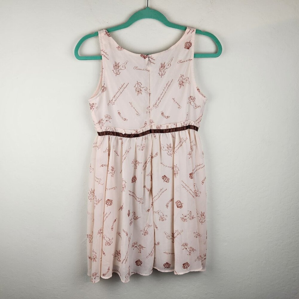 Ank Rouge Pink Cupid French Mini Dress sz M - Picture 2 of 10